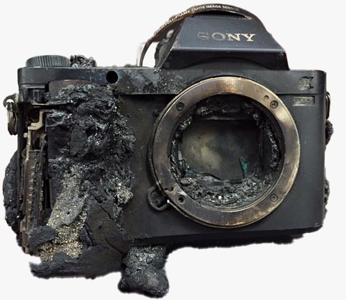 burnt camera